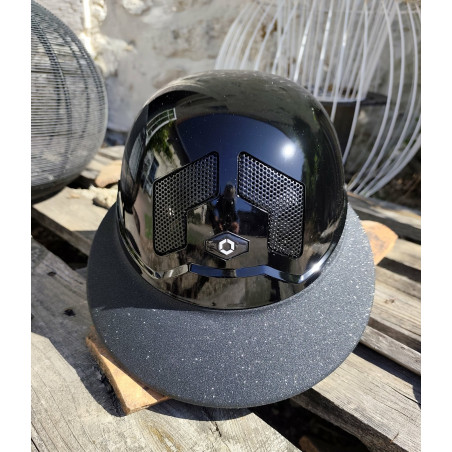 Armet casque Flex-on Star Angel visière paillettes jugulaire noire - FLEX-ON - Bombes & casques