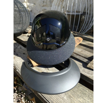 Armet casque Flex-on Star Angel visière paillettes jugulaire noire - FLEX-ON - Bombes & casques