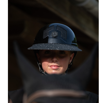 Armet casque Flex-on Star Angel visière paillettes jugulaire noire - FLEX-ON - Bombes & casques