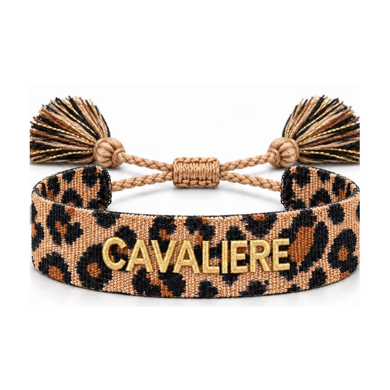 Bracelet tissu léopard Cavalière Equestrian Shop - EQUESTRIAN SHOP - Bijoux, Décoration, Cadeaux & Chèques Cadeaux
