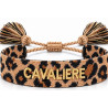 Bracelet tissu léopard Cavalière Equestrian Shop - EQUESTRIAN SHOP - Bijoux, Décoration, Cadeaux & Chèques Cadeaux